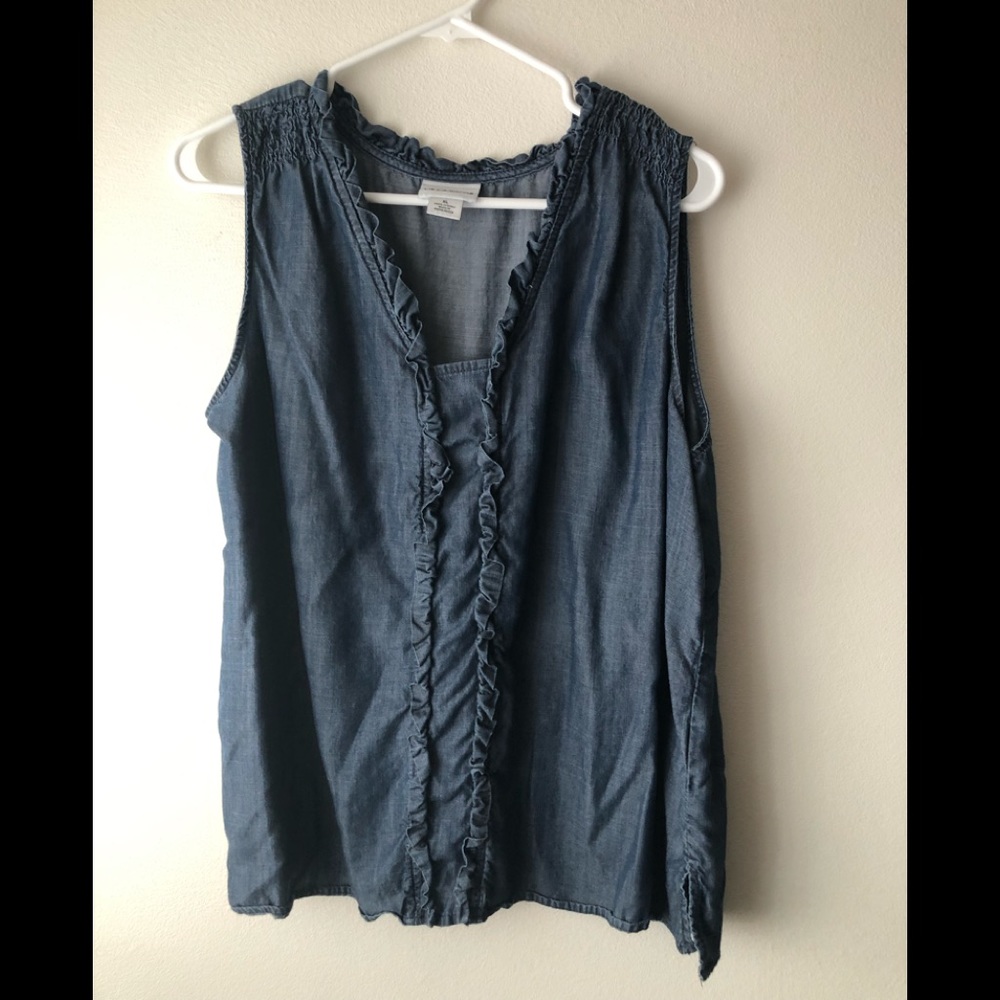 Jean tank top blouse size XL